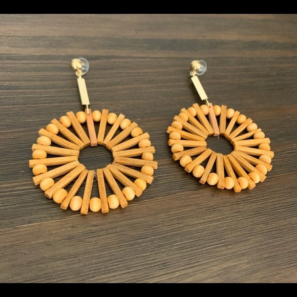 Bamboo earrings - Picture 2 of 3